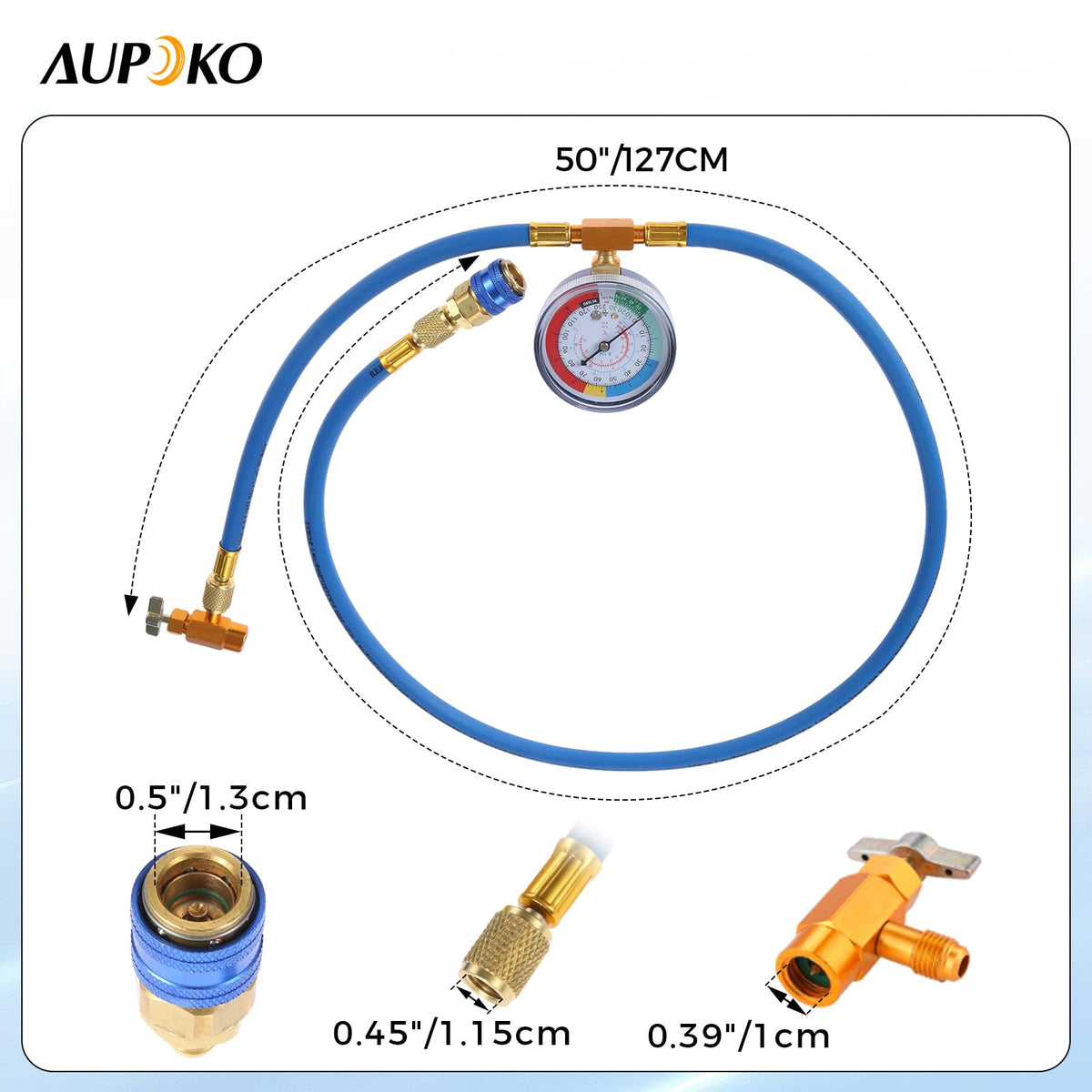Aupoko closeup of 1/2-inch puncture can tap threads for secure attachment and reliable puncturing