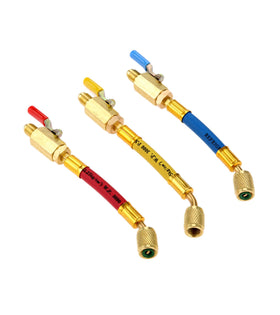 Aupoko front view of 3-piece hose set showing color coding and compact design benefit
