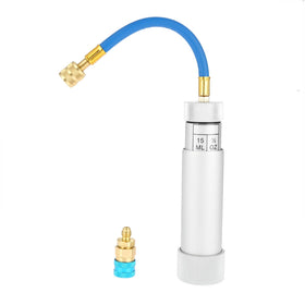 Aupoko injector front view showing aluminum body and 2 oz cartridge, durable compact design