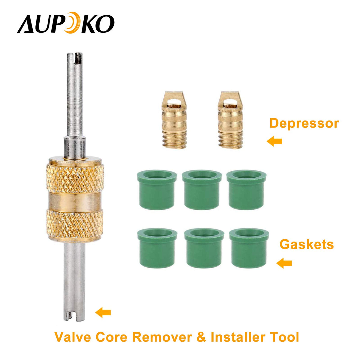 Aupoko hose connected to an AC unit demonstrating safe charging and easy service