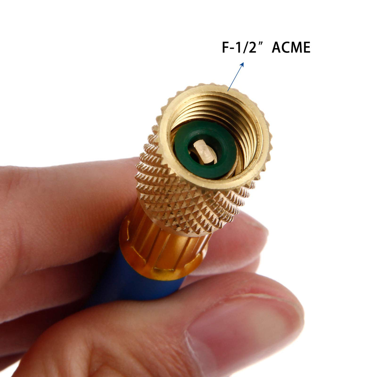 Aupoko injector attached to car AC service port demonstrating quick in‑field use