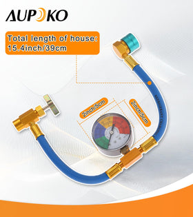 Aupoko close-up of reinforced rubber hose and metal fitting showing durability and leak resistance
