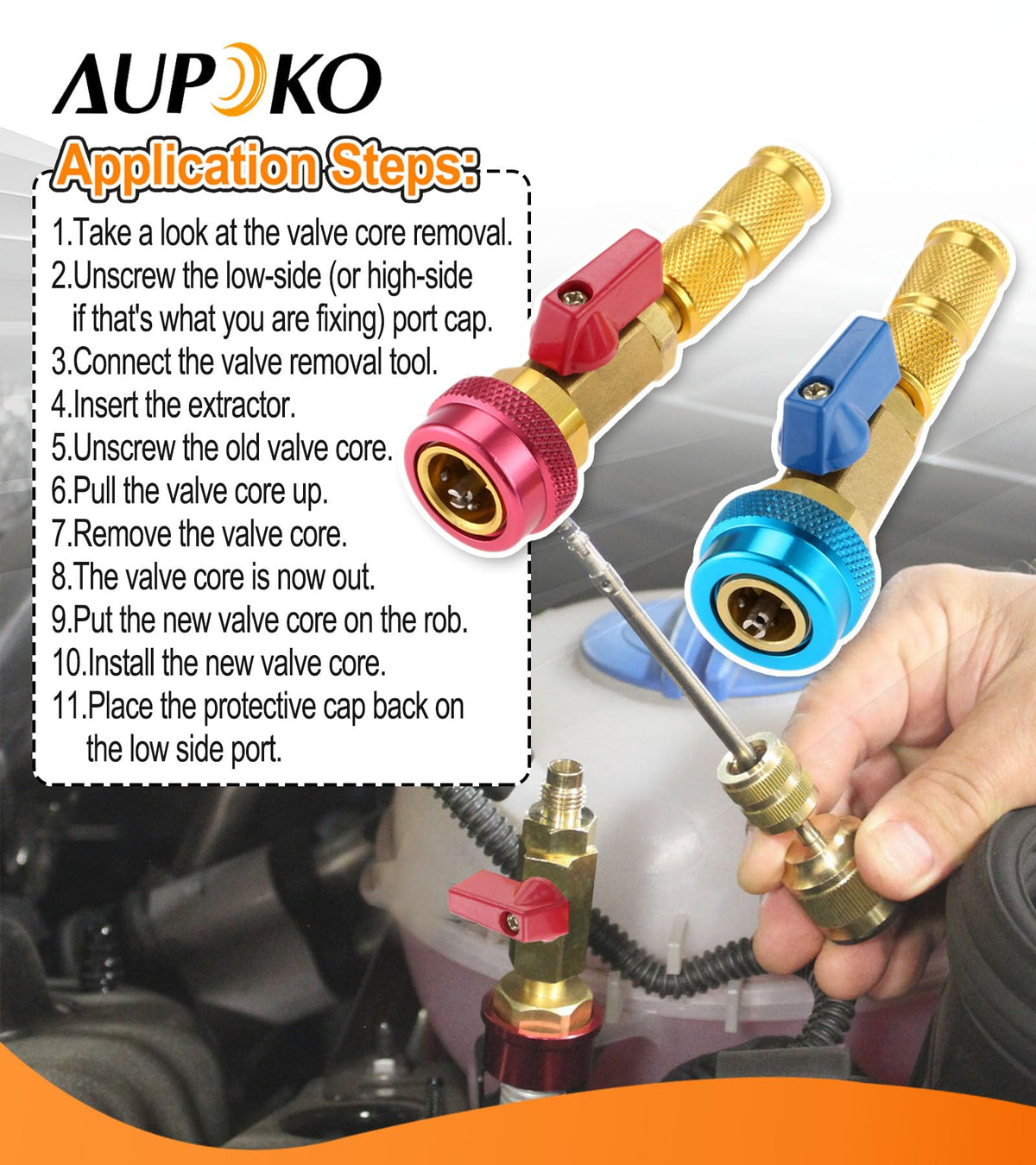Aupoko red high-pressure coupler demonstrating correct HP port fit advantage