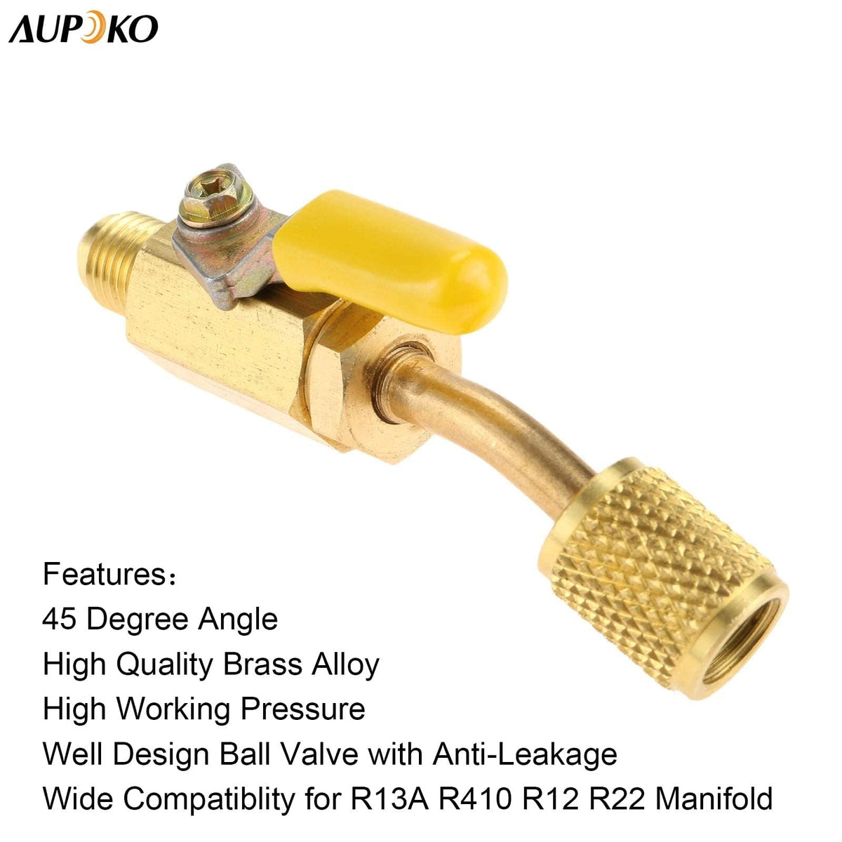 Aupoko valve beside ruler showing compact size and portability benefit