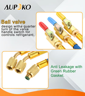 Aupoko detailed shot of 1/4" SAE thread connector for secure leak-resistant fit