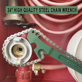 AUPREX locked chain joints closeup showing secure multi-slot locking