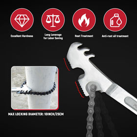 AUPREX triple-grip head detail ensuring secure lock and anti-slip performance