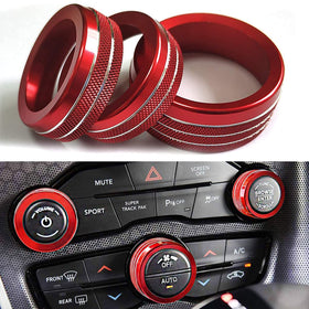 Auprite red knob covers front packaging showcasing kit and model fitment benefit