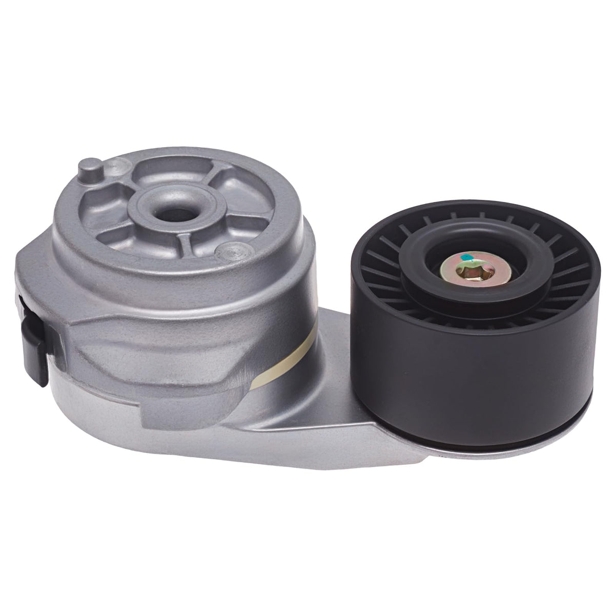 AUQDD front assembly view showing complete tensioner and pulley, ensures accurate fit