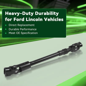AUQDD lower steering shaft installed in vehicle showing restored steering connection