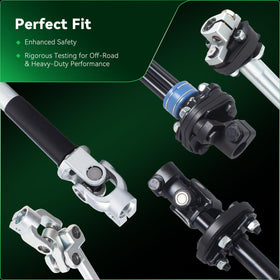 AUQDD new shaft beside worn shaft illustrating improved durability and safety