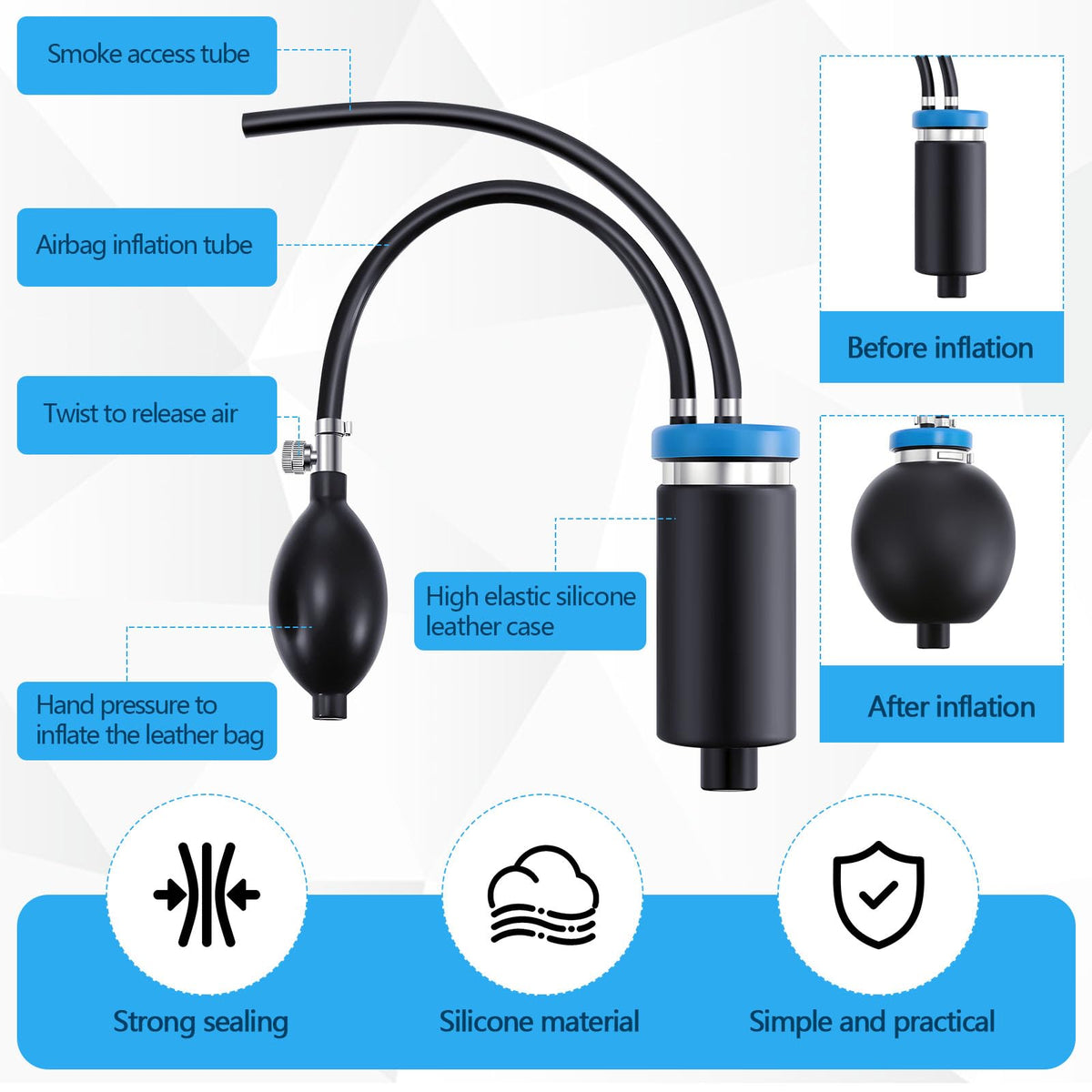 Aurelema hand pump valve detail highlighting control valve for precise inflation and reliable sealing during tests