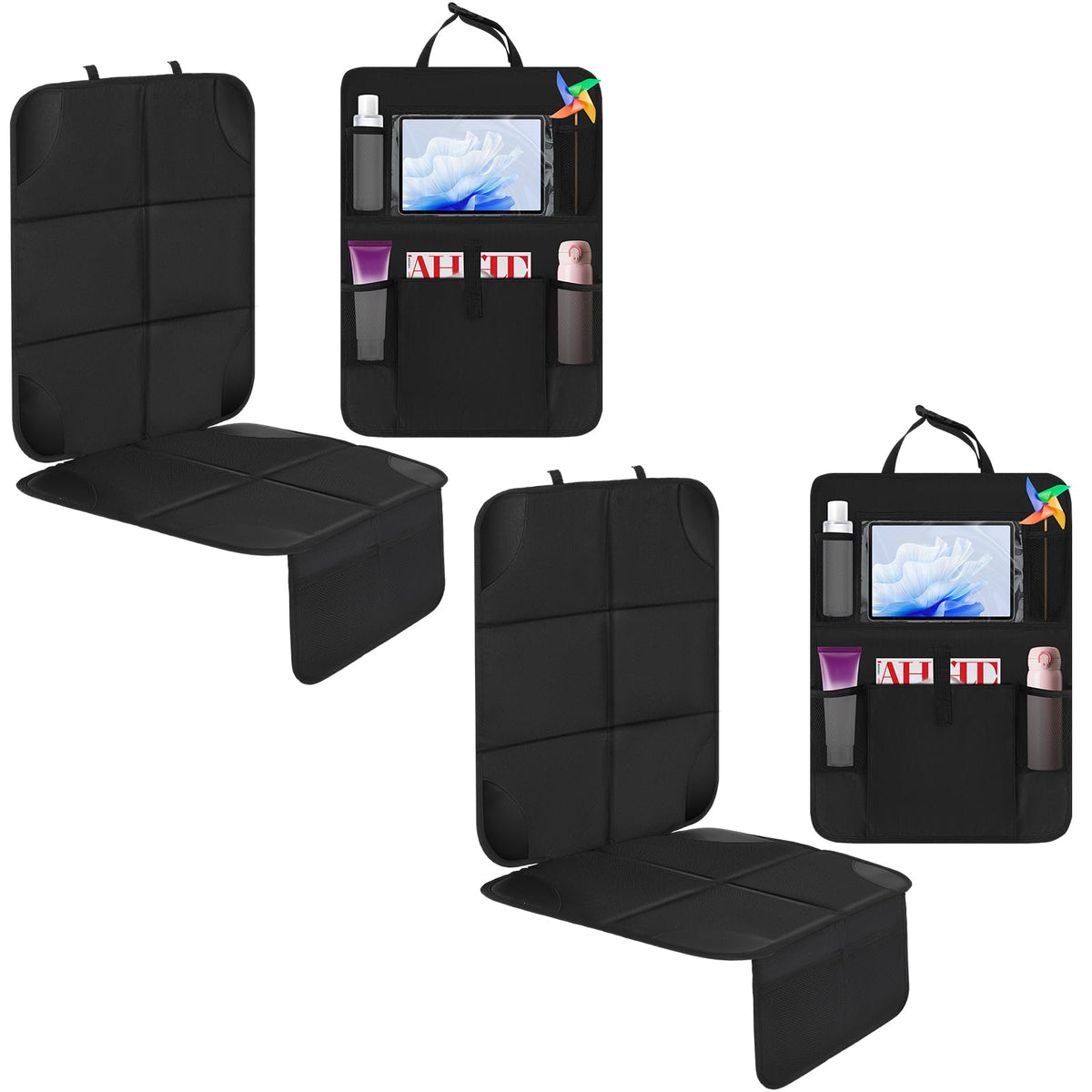 Aurelema in-vehicle lifestyle shot with family on roadtrip showcasing protection and organization