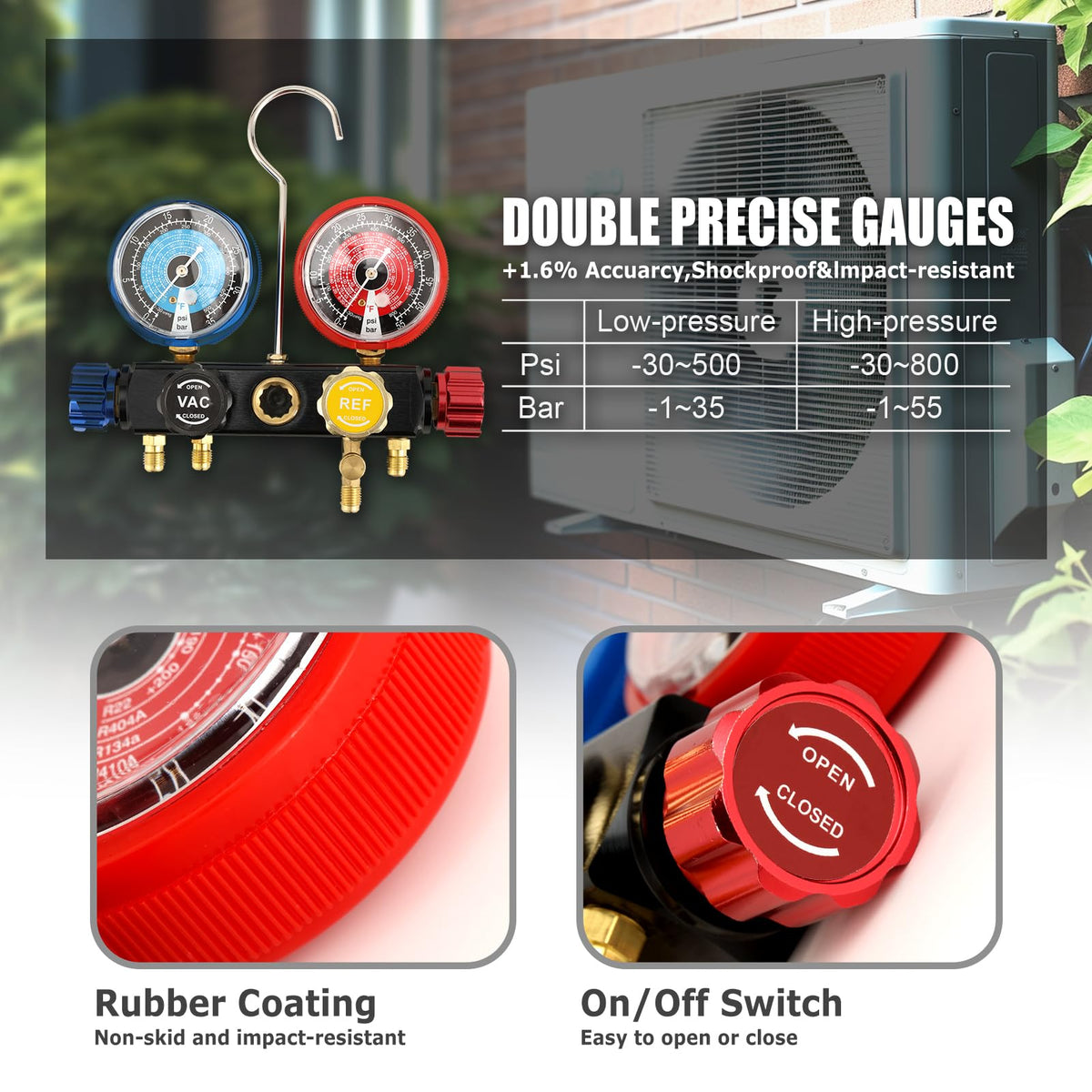 AURELIO TECH five-foot hoses layout providing extended reach advantage