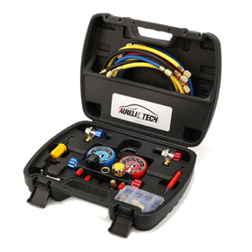 AURELIO TECH front manifold view showing ports and benefits of versatility