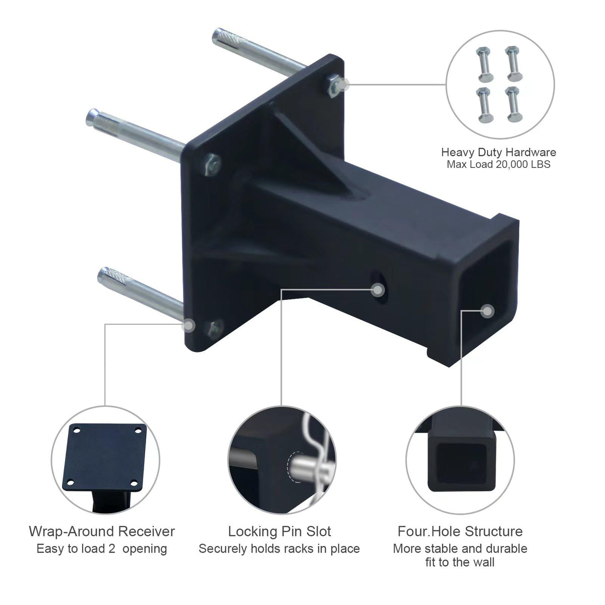 Aurogsky side profile highlighting 2 inch tube for standard hitch compatibility