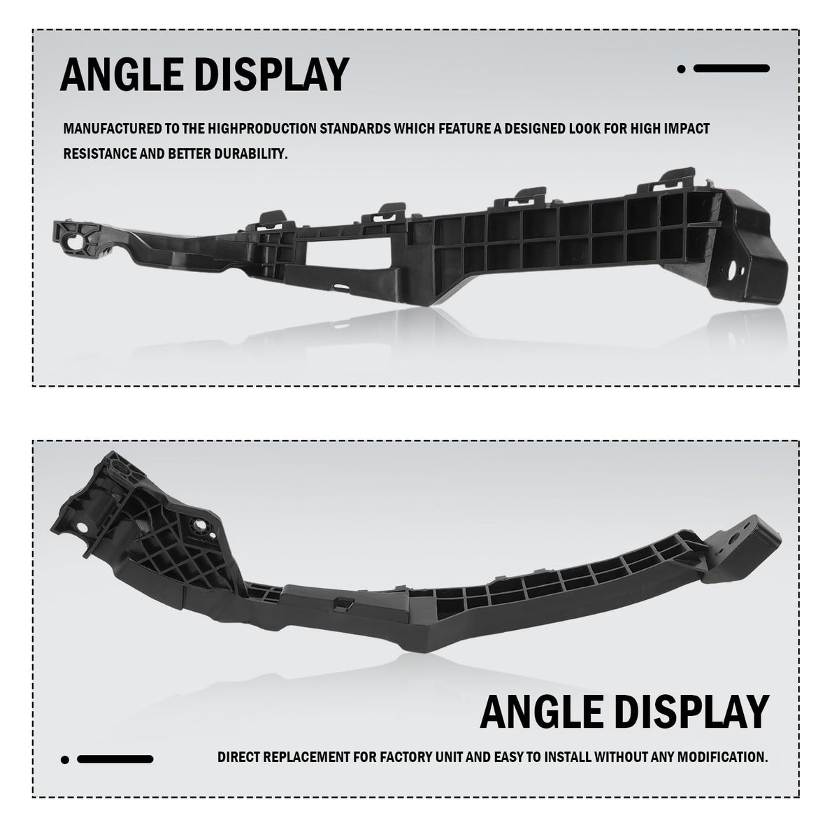 AUROLYNNE left bumper bracket detail demonstrating durable construction and secure mount