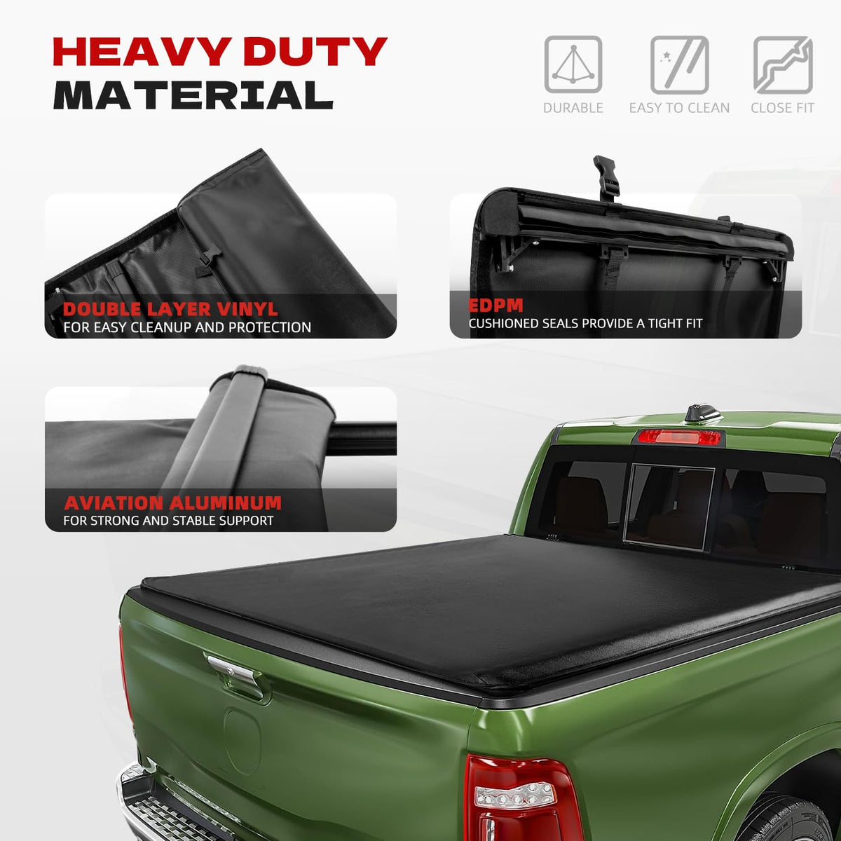 Aurorasters installed on Ram 1500 full bed profile improving aerodynamics