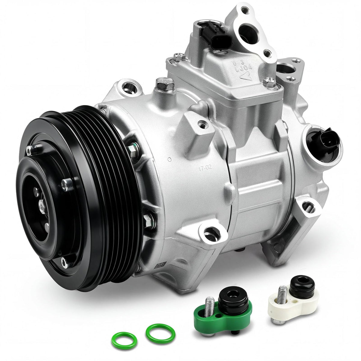 aurosant compressor front view showing full assembly and reliable fitment