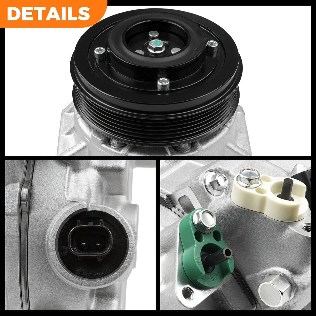aurosant compressor installed in engine bay demonstrating direct-replacement benefit