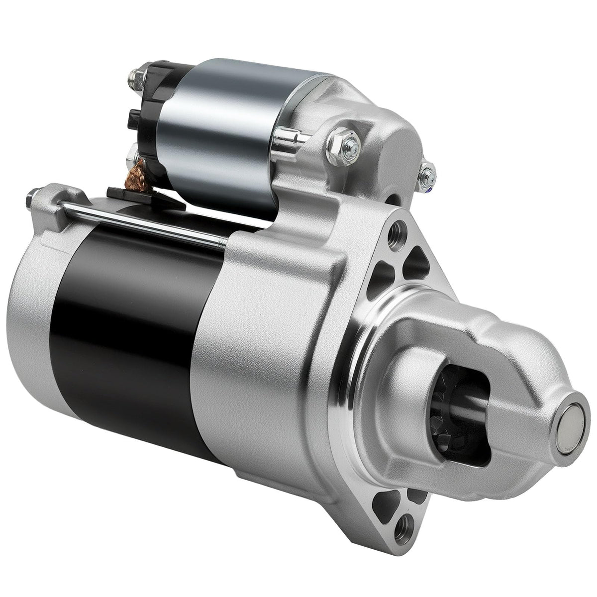 aurosant starter front view showing mounting flanges and compact design for reliable replacement