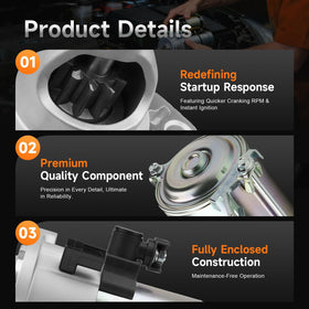 aurosant starter installed in engine bay demonstrating direct-fit replacement benefit