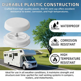 Close-up of Aussio vent cap plastic texture showing durable weather-resistant material