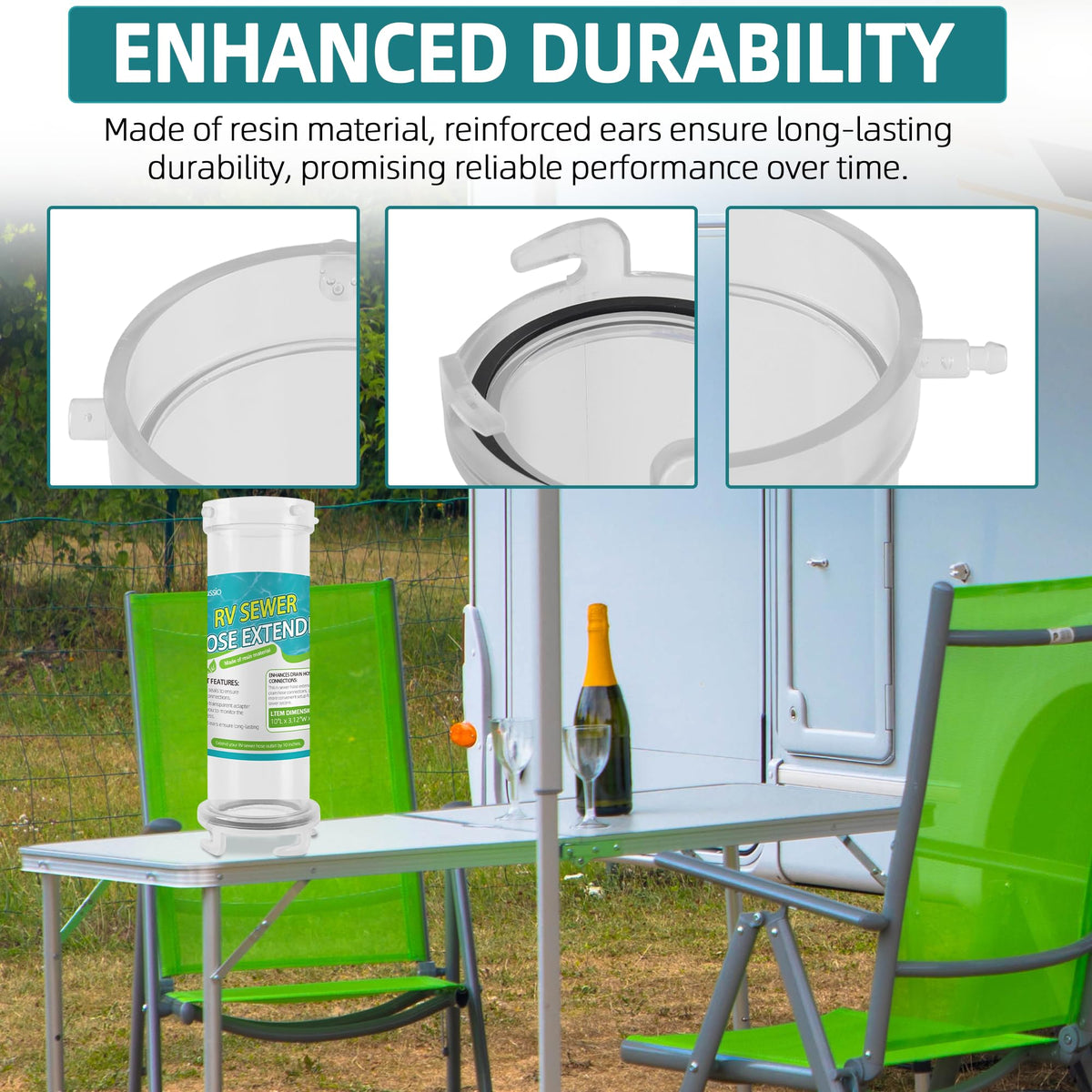 Aussio close-up of resin texture emphasizing durable, impact-resistant benefit