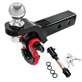 AUTDOUR front view of ball mount showing compact design and quick hookup benefit