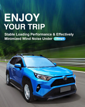 Autekcomma crossbars installed on Toyota RAV4 demonstrating fit