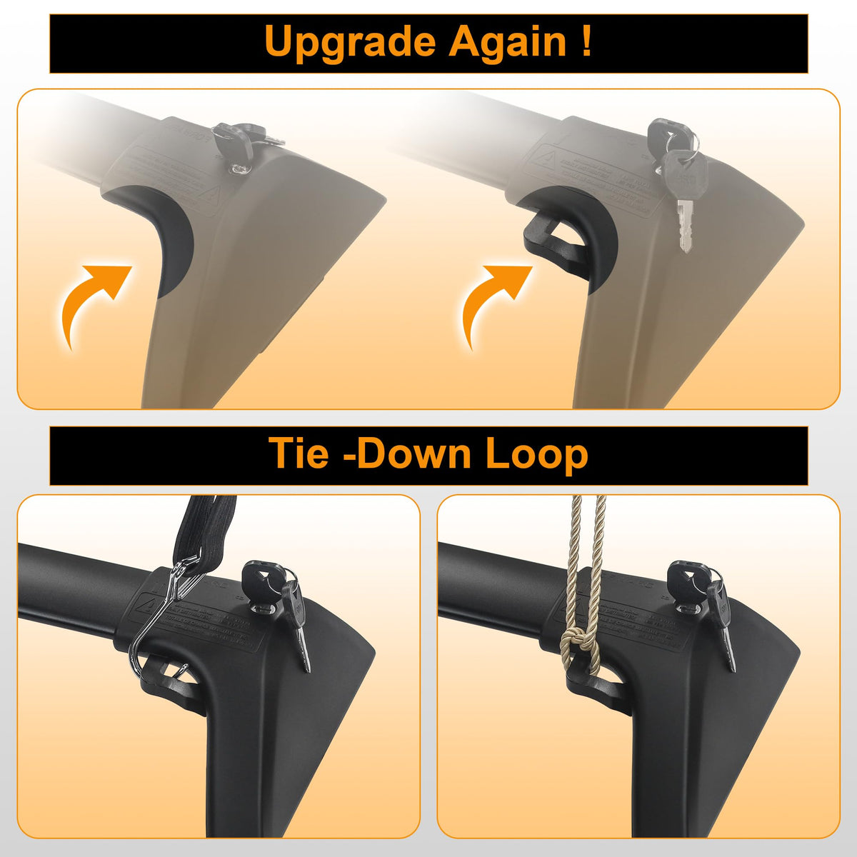 Autekcomma metal lock mechanism detail providing theft resistance and peace of mind