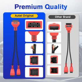 Autel cable plugged into vehicle ports demonstrating SGW bypass access