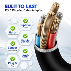 Autel full length 80cm cable laid out showing extended reach benefit