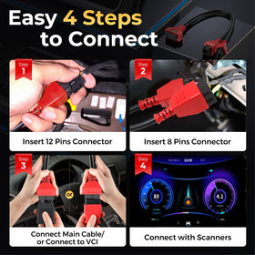 Autel label and markings on adapter giving easy identification and safe use