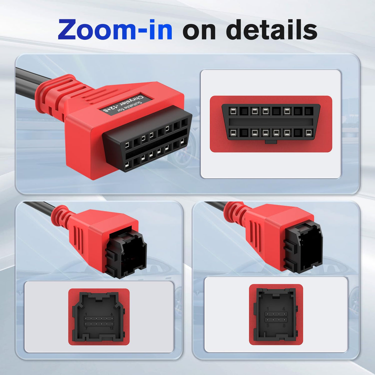 Autel cable held in hand showing scale and ergonomic handling advantage