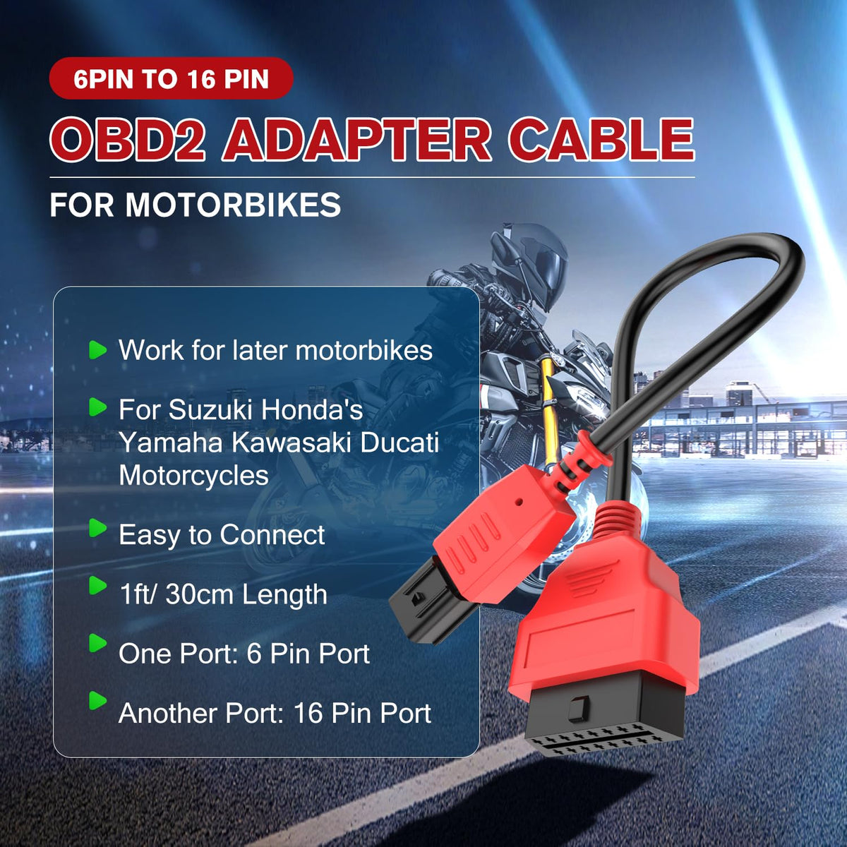 Autel close-up of the 6-pin connector showing precise fit and secure connection