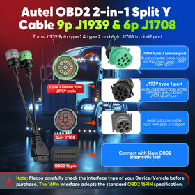 Autel 6-pin J1708 connector macro showing solid contact points and longevity