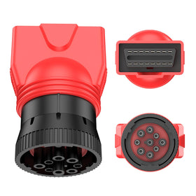 Autel adapter front view showing OBD-II socket, convenient diagnostic connection