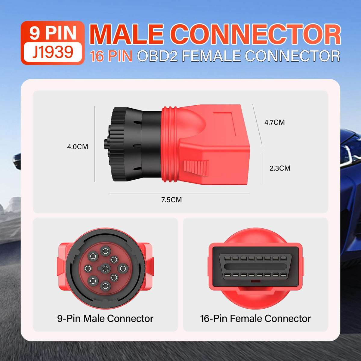 Autel adapter connected to diagnostic tool in truck, speeds troubleshooting