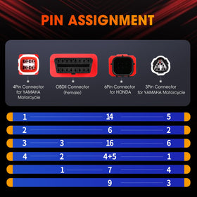 Autel adapter laid out to show cable length and scale for workshop convenience