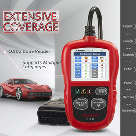 Autel AL319 close-up display showing DTC definition, clear readable diagnostics