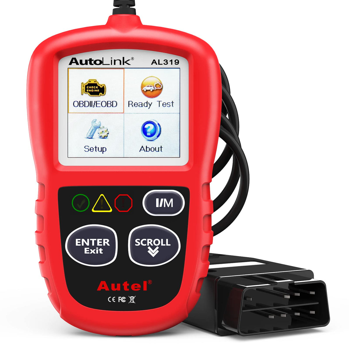 Autel AL319 front view showing buttons and housing for quick identification and easy handling
