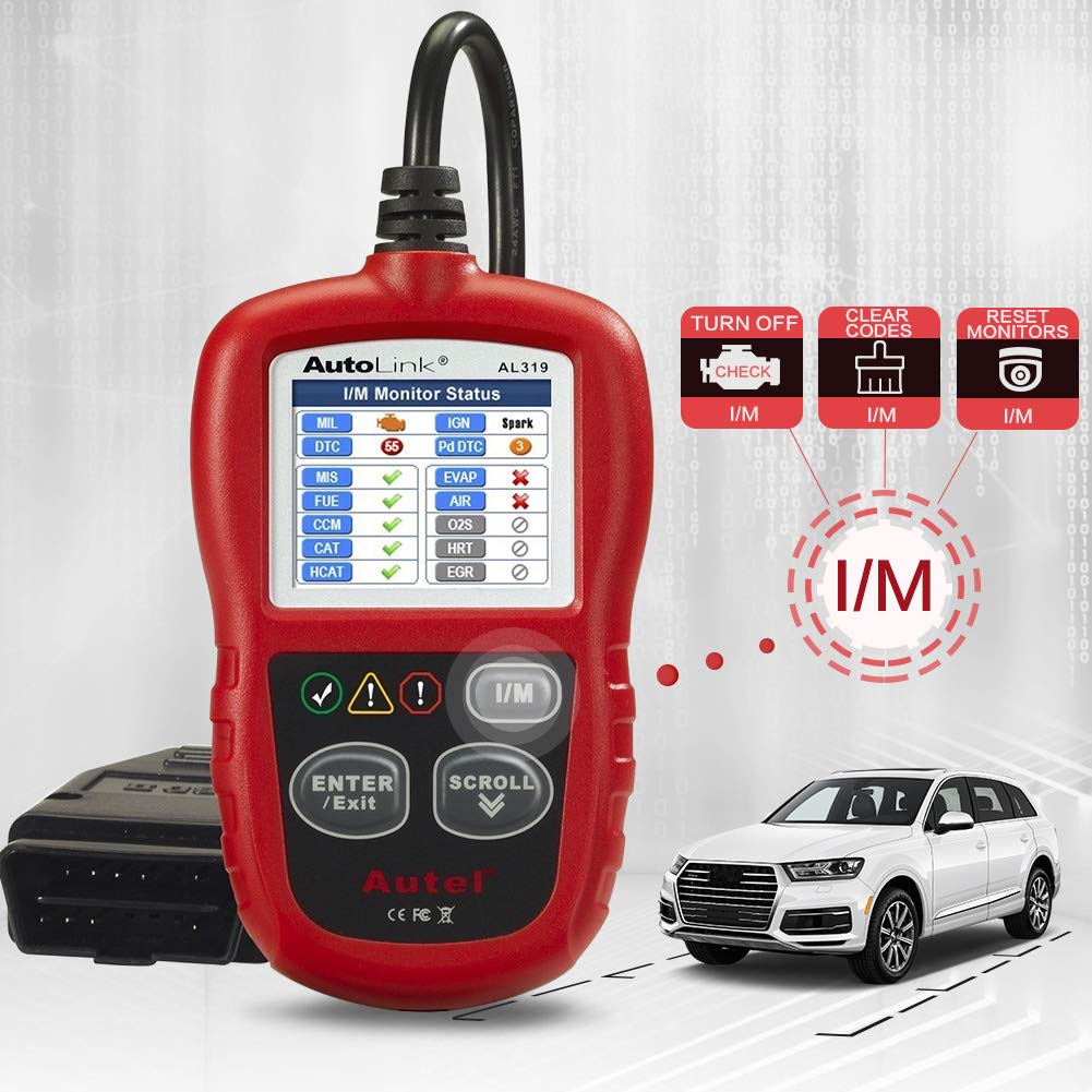 Autel AL319 plugged into vehicle OBD2 port demonstrating immediate code access