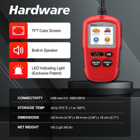 Autel AL329 in use under hood for on-vehicle troubleshooting and verification