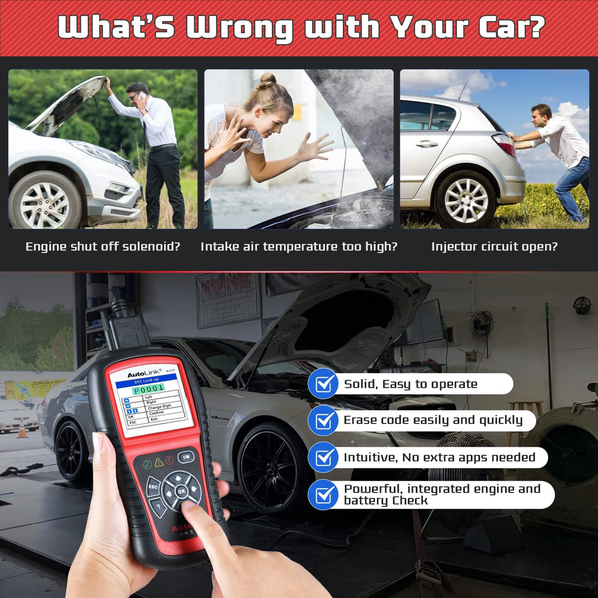 Autel AL519 freeze-frame data display capturing engine condition