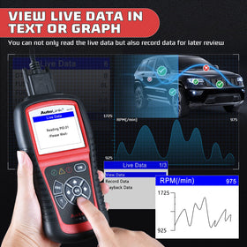Autel AL519 live data graph screen showing sensor trends for troubleshooting