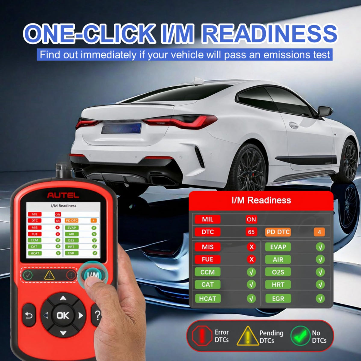 Autel AL549 connected to vehicle OBD port demonstrating in-vehicle use