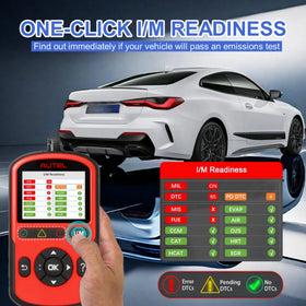 Autel AL549 connected to vehicle OBD port demonstrating in-vehicle use
