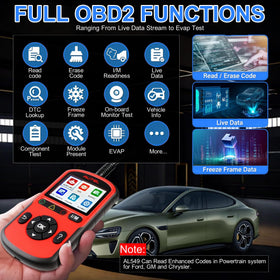 Autel AL549 screen displaying live data PIDs for instant engine diagnostics