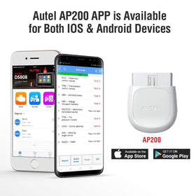 Autel AP200 connector detail highlighting OBDII plug for reliable vehicle link